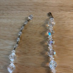 Beautiful Vintage 13 – 15 inch Necklace Sparkling Crystal Faceted Beads