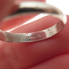 925 Sterling Antique Art Deco Engraved Classic Wedding Band Ring Size 6.75