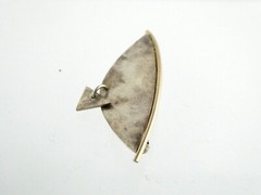 Artisan Signed AC 1996 Sterling Silver Modernist Brooch Handmade Pin 925 4.4g