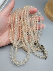 Vintage Look Layered Multi-strand Facetee Plastic Beaded Statment Necklace N1D