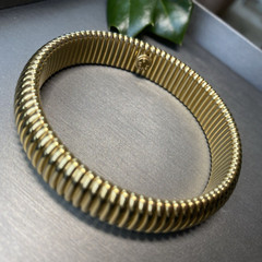 Monet Vintage Tubogas Bangle Bracelet Estate Jewelry Pre-Owned 1960s