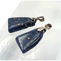 VTG Lapis Lazuli Blue Stone Pendant 925 Sterling Silver Lot 2 Celestial Artisan