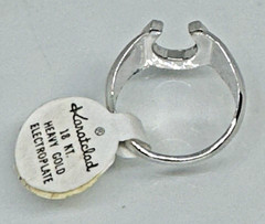 Vint Uncas Horseshoe Ring 18k Heavy Gold Electroplate NOS NWT Sz6 Unisex/Child’s
