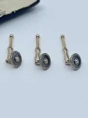 Krementz Larter shirt Bodkin studs Mother of pearl and seed pearl center