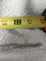 Vintage Germany Long Silver Plated Metal Links Interspersed Bar Station Necklace