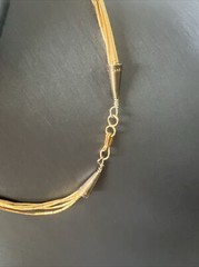 Rare pink coral bead necklace 23 inch 5 Strands estate vintage