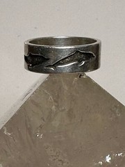 Dolphin ring dolphins band size 5.50 sterling silver women