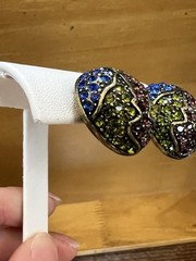 LaVintage Brand Necklace & Earring Set Purple Stone Green Blue Lot La Vintage