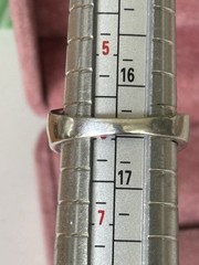 VTG Estate Ring Pink Topaz Rhinestone Inlay Pink Stones Marked 950 C Sz 6 Silver