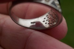 Vintage Sterling Silver Black Onyx & Cubic Zirconia Ring – Size 7.5