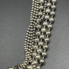 VTG Signed PISCITELLI 7 Strands Silver & Gold Tone Rams Head Statement Necklace