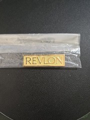 Rare Vintage Revlon Employee Brooch Pin. Gold Tone