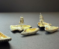 Vintage Egyptian Revival Nubian Queen Brooch & Earrings Set Askew London Style