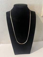 Vintage 12K 1/20 Gold Filled Herringbone Chain Necklace 18” 2mm