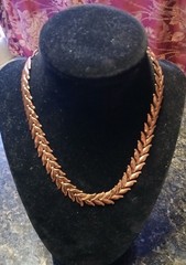 Copper linked arrows 14″ choker necklace vintage
