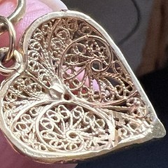 Vintage 12k Gold Filled Pocket Watch Fancy Chain FOB, Swivel Dog Clip, Heart
