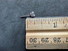 0.68g Vintage Sterling Silver 925 Sparkling Clear Stud Earrings Elegant M