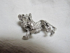 Vintage House of Nikolas Sterling 3 D Lion Pendant Charm in Box