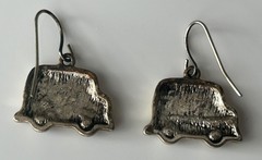 Vintage School Bus Earrings Yellow Enamel Teacher Gift Bus Driver Dangle Retro