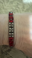 Antique Art Deco Watchenheimer Co Diamonbar Sterling Silver Bracelet 7 Inches