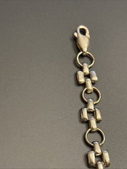 Sterling Silver Segmented Handmade Bracelet 6.3 G