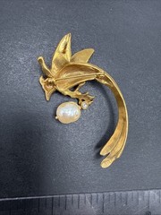 MMA Signed Phoenix Or Other Bird Vintage Brooch Pin J103c