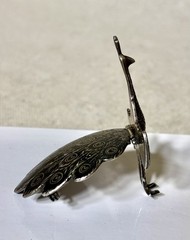 Vintage Vilai Sterling Silver Niello Peacock Brooch Pin Made In Siam 2.5”
