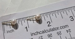 Vintage 14K Yellow Gold Akoya Cultured Pearl Diamond Stud Earrings Fine Estate