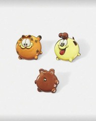 New SET OF 3 GARFIELD Balloon Pins POOKIE Bear Brooch ODIE Metal Pin Jim Davis