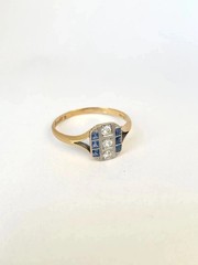 2.55Ct Art Deco Style Lab Created Diamond Engagement 14K Yellow Gold Finish Ring
