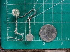 Larimar Dangle Earrings Twisted Wire Drop Earrings 925 Sterling Silver #19