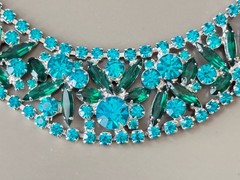 Vintage Verifed JULIANA D&E BOOK SET Grand Parure Blue & Green Sticks & Stones