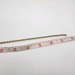 Vintage Gold Tone Twisted Triwl Rope Chain Elegant Bracelet 7.5” Jewelry Gift