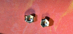 1/20 14K GF Opal Heart Post Earrings, Vintage