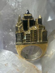 City Scape size 11.25 ring buildings architectural band