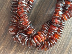 24” 3 Strand Cherry Cognac Baltic Amber Beaded Bold Statement Necklace