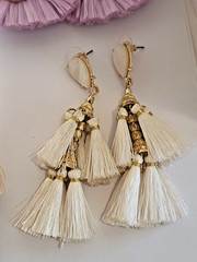 Lot of 5 Pairs Vintage Unbranded & 2 Branded Tassel Fashion Pierced Earrings
