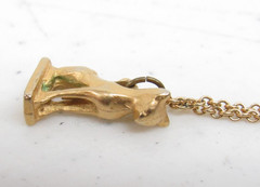 Metropolitan Museum Of Art Egyptian Gold Tone Bastet Mau Cat Pendant Necklace