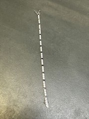Sterling Silver 925 Cz Stone Tennis Bracelet Marked Korea Docz Jjj Z92