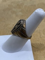 CAROLYN POLLACK STERLING SILVER AND BLACK ONYX GRAPE LEAVES RING SIZE 7