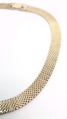 Vintage NANASI 12K Gold Filled Mesh Necklace 47 Grams 15.5 Inch Collar