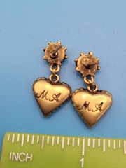 Maximal Art John Wind Earrings NO BACKS Vintage Gold