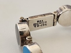 Sterling Silver Mexico Tri-195 Multi-Stone Bracelet