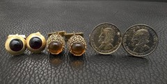 Estate Antique Old Vintage Men’s Cufflink Sets, One Swank