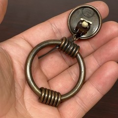 Vtg Premier Etage PARIS Mid Century Modern Copper Arts & Crafts Clip on Earring