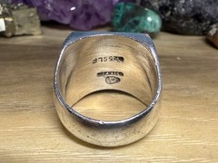 HEAVY! VTG Taxco MEXICO Eagle Mark 3* Sterling Serpentine Ring Sz9.5 AN726-31 TE
