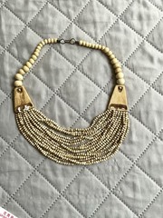 Vintage Necklace Multi-Strand Yak Bone from Nepal Handmade Ethnic Authentic