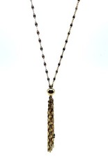 Karizia Italy 18k GP 925 Silver Valentino Gold Lariat Tassel Necklace