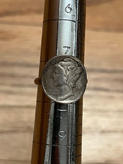 Vintage Sterling Silver 1940 Mercury Dime Ring Size 7.5
