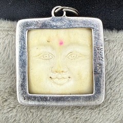 Vintage Sterling Silver Pendant Moon READ